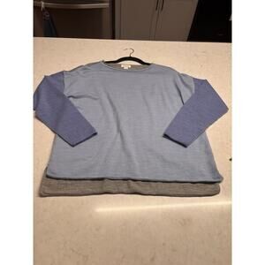 Sundance Merino Wool Color Block Sweater Large